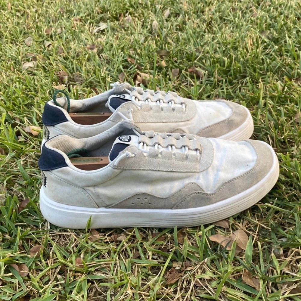 Hey Dude Hudson M Canvas Mens Sneakers White Grey Size 11 41240-10M